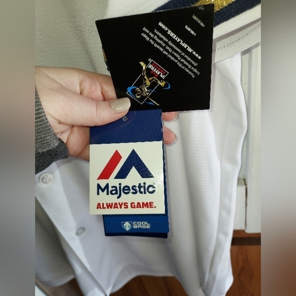 Majestic MLB Brewers Christian Yelich white jersey - Picture 11 of 15